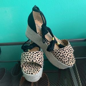 Qupid Cheetah Print Espadrilles